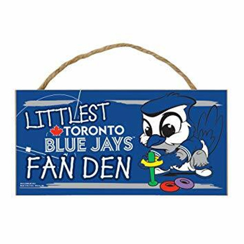 Littlest Toronto Blue Jays MLB Baseball Fan Den Wood Sign with Rope. Littlest Toronto Blue Jays MLB Baseball Fan Den Wood Sign with Rope.