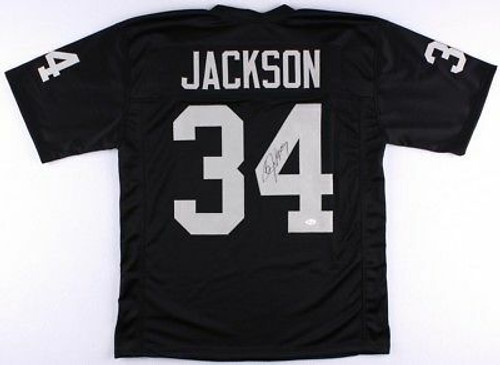 Bo Jackson Oakland Raiders Autographed Custom Football Jersey Bo Jackson Oakland Raiders Autographed Custom Football Jersey