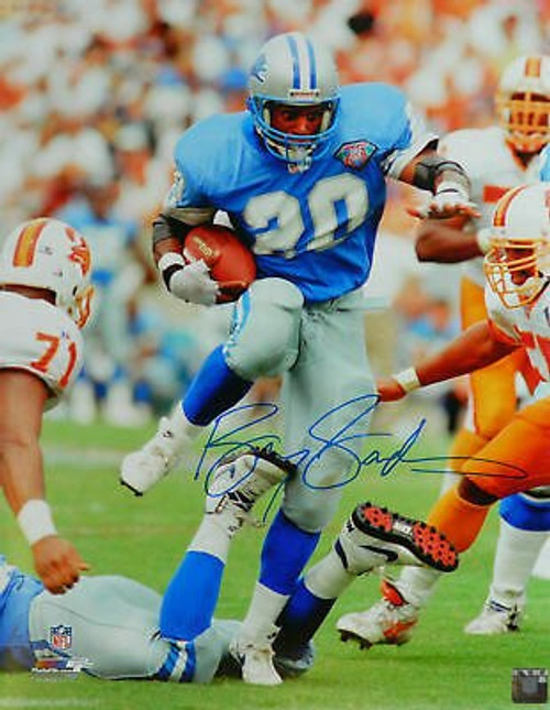 Barry Sanders Detroit Lions Autographed Leaping 16x20 Photo Barry Sanders Detroit Lions Autographed Leaping 16x20 Photo