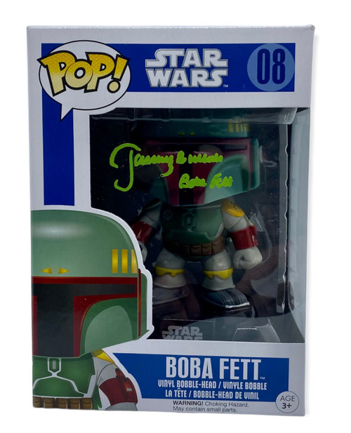 Jeremy Bulloch Star Wars Autographed #8 Boba Fett Pop Vinyl Figure with Hard Protector Jeremy Bulloch Star Wars Autographed #8 Boba Fett Pop Vinyl Figure with Hard Protector