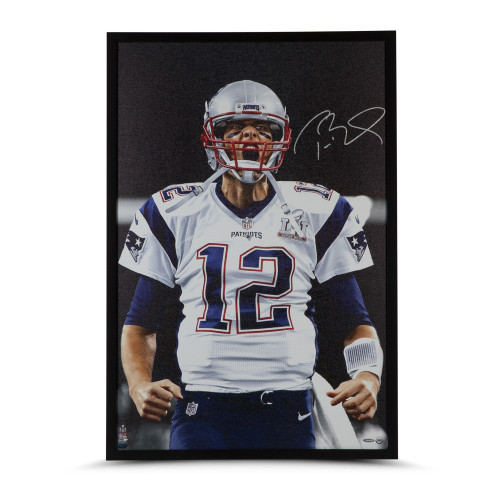 Tom Brady New England Patriots Autographed 24”x36” Canvas