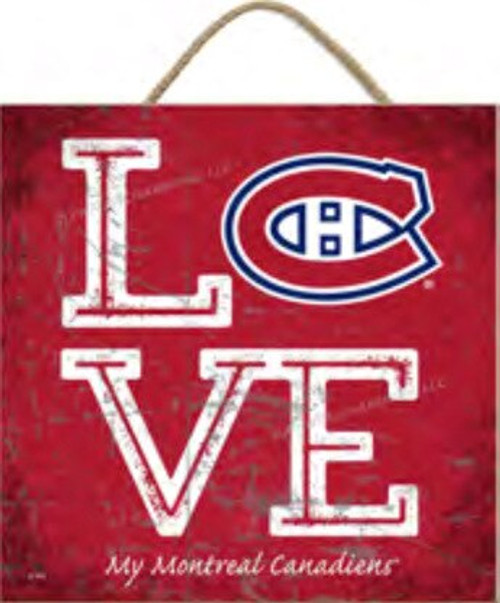 Montreal Canadiens Love My Montreal Canadiens Team Color NHL 10x10 Wood Sign Montreal Canadiens Love My Montreal Canadiens Team Color NHL 10x10 Wood Sign
