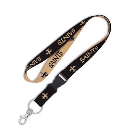 New Orleans Saints NFL Team Color  Lanyard with Detachable Buckle 1 Inch