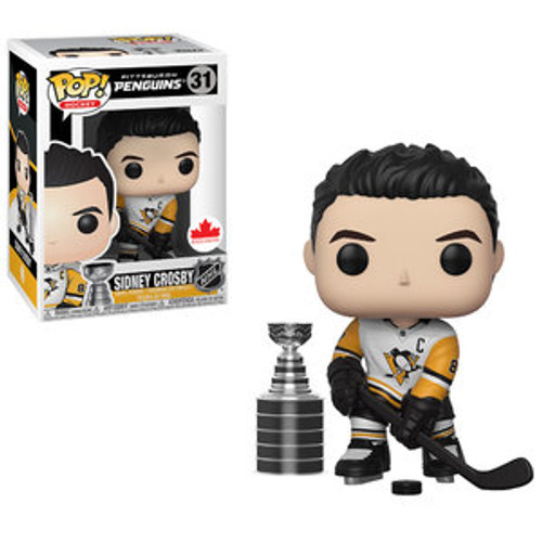 Sidney Crosby Pittsburgh Penguins #31 White Jersey Stanley Cup Chase NHL Grosnor Exclusive Funko Pop