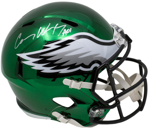 Carson Wentz Philadelphia Eagles Autographed Riddell Chrome Replica Helmet