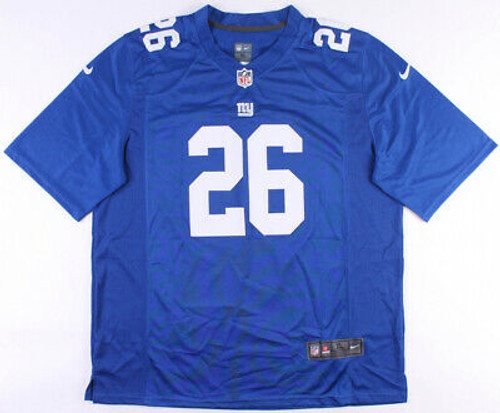 Saquon Barkley New York Giants Autographed Blue Nike Elite Jersey