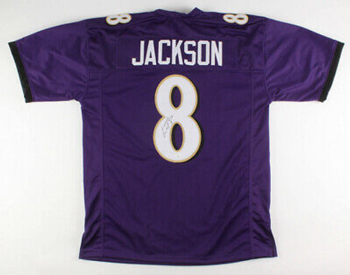 Lamar Jackson Baltimore Ravens Autographed Custom Football Jersey Lamar Jackson Baltimore Ravens Autographed Custom Football Jersey