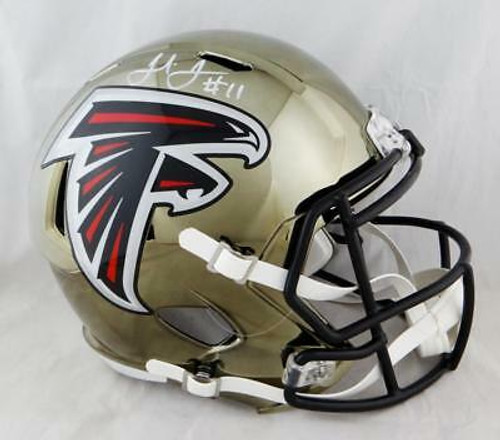Julio Jones Atlanta Falcons Autographed Chrome Replica Helmet