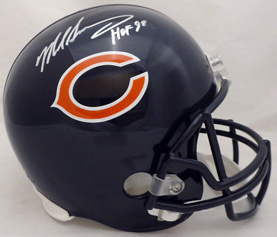 Mike Singletary Chicago Bears Autographed Mini Helmet with “HOF” Inscription