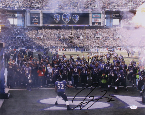 Ray Lewis Baltimore Ravens Autographed Last Dance Metallic 16x20 Photo