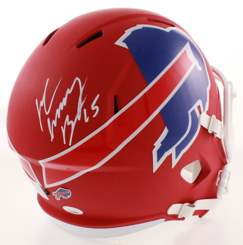 John Smokey Brown Buffalo Bills Autographed Replica Full Size NFL Speed Helmet