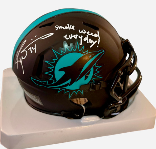 Ricky Williams Miami Dolphins Autographed  Eclipse Mini Helmet with Smoke Weed Everyday Inscription