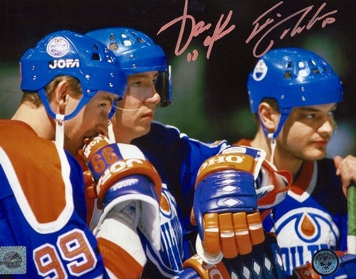 Esa Tikkannen Jari Kurri Edmonton Oilers Dual Signed with Gretzky 8x10 photo Esa Tikkannen Jari Kurri Edmonton Oilers Dual Signed with Gretzky 8x10 photo
