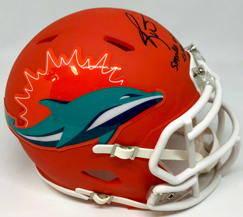 Ricky Williams Miami Dolphins Autographed  AMP Mini Helmet with Smoke Weed Everyday Inscription