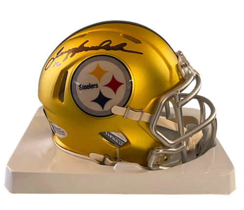 Terry Bradshaw Pittsburgh Steelers Autographed Blaze Mini Football Helmet Terry Bradshaw Pittsburgh Steelers Autographed Blaze Mini Football Helmet