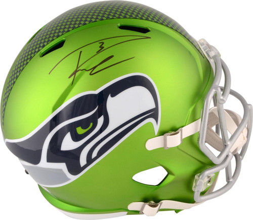 Russell Wilson Seahawks Autographed Mini Blaze Football Helmet