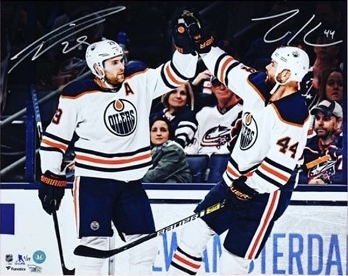 Leon Draisaitl Zack Kassian Dual Autographed Edmonton Oilers 16x20 Photo Inscription
