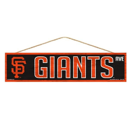 San Francisco Giants MLB 4x16 Wood Street Sign