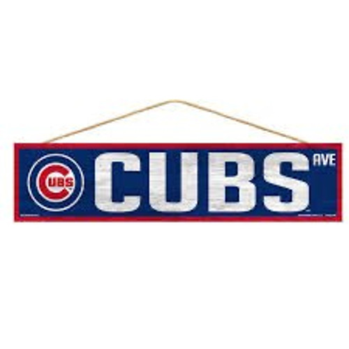 Chicago Cubs MLB 4x16 Wood Street Sign Chicago Cubs MLB 4x16 Wood Street Sign