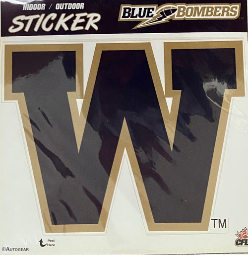 Winnipeg Blue Bombers CFL Indoor/Outdoor Adhesive Decal Winnipeg Blue Bombers CFL Indoor/Outdoor Adhesive Decal