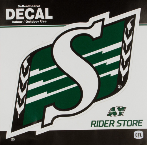 Saskatchewan Roughriders CFL Indoor/Outdoor Adhesive Decal Saskatchewan Roughriders CFL Indoor/Outdoor Adhesive Decal