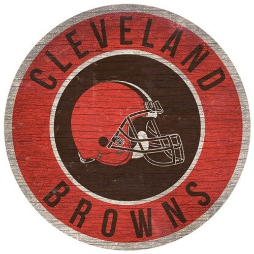 Cleveland Browns NFL Circle State Sign Cleveland Browns NFL Circle State Sign