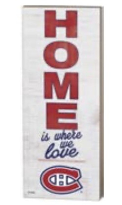 Montreal Canadiens NHL Home is Where We Love 7x18 Wood Sign Montreal Canadiens NHL Home is Where We Love 7x18 Wood Sign