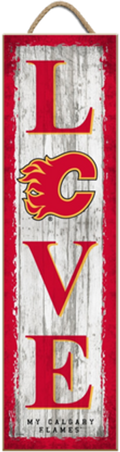 Love My Calgary Flames NHL Unframed 6x22 Wood Sign Love My Calgary Flames NHL Unframed 6x22 Wood Sign