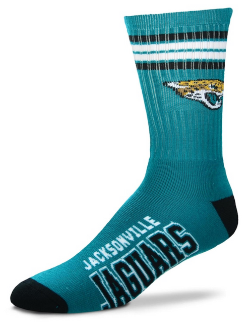Jacksonville Jaguars NFL 4 Stripe Deuce  Quarter-Length Socks