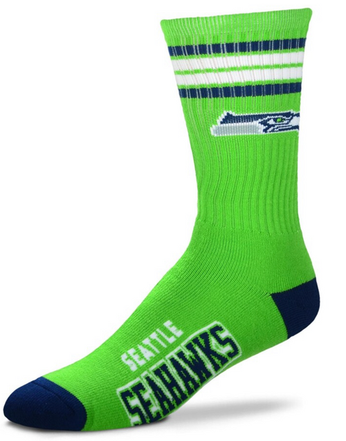 Seattle, Seahawks NFL 4 Stripe Deuce  Quarter-Length Socks