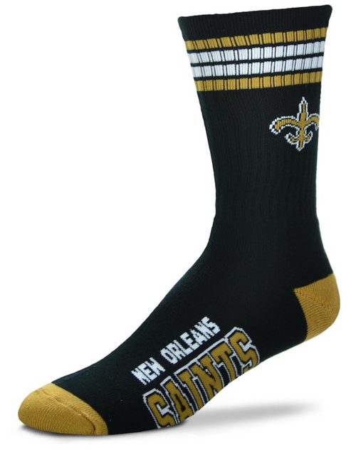 New Orleans Saints NFL 4 Stripe Deuce  Quarter-Length Socks New Orleans Saints NFL 4 Stripe Deuce  Quarter-Length Socks