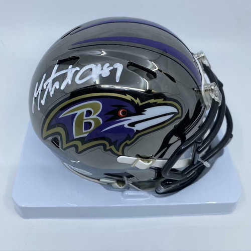 Mark Andrews Baltimore Ravens Autographed Chrome Mini Speed Football Helmet