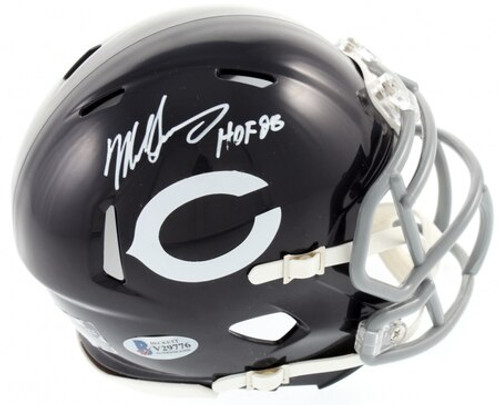 Mike Singletary Chicago Bears Autographed Speed Mini Helmet with “HOF” Inscription