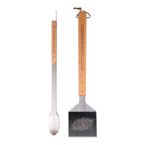 Saskatchewan Roughriders 2 Piece Stainless Steel Barbecue Utensil Set