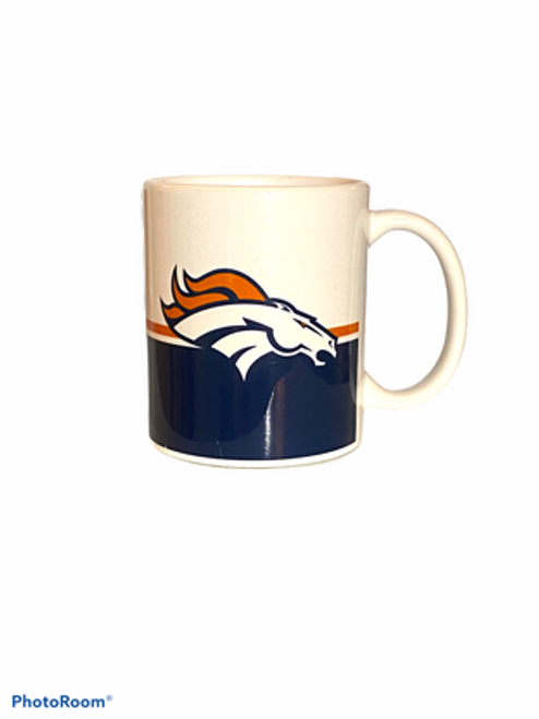 Denver Broncos 14 oz Ceramic 2 Tone Team Colour Coffee Mug Denver Broncos 14 oz Ceramic 2 Tone Team Colour Coffee Mug
