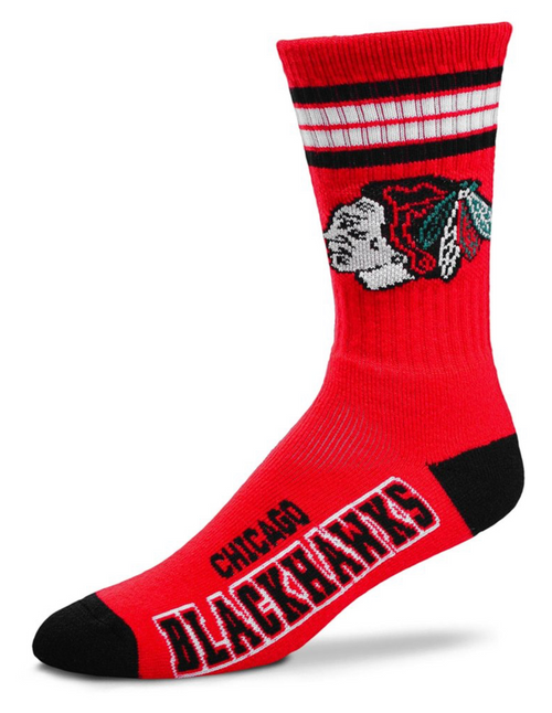 Chicago Blackhawks NHL 4 Stripe Deuce  Quarter-Length Socks