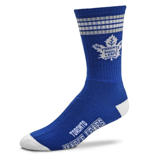 Toronto Maple Leafs NHL 4 Stripe Deuce  Quarter-Length Socks