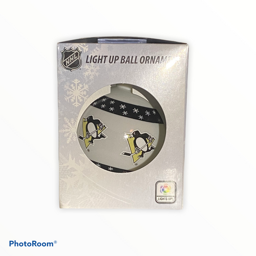 Pittsburgh Penguins Light Up Ball Christmas Ornament Pittsburgh Penguins Light Up Ball Christmas Ornament