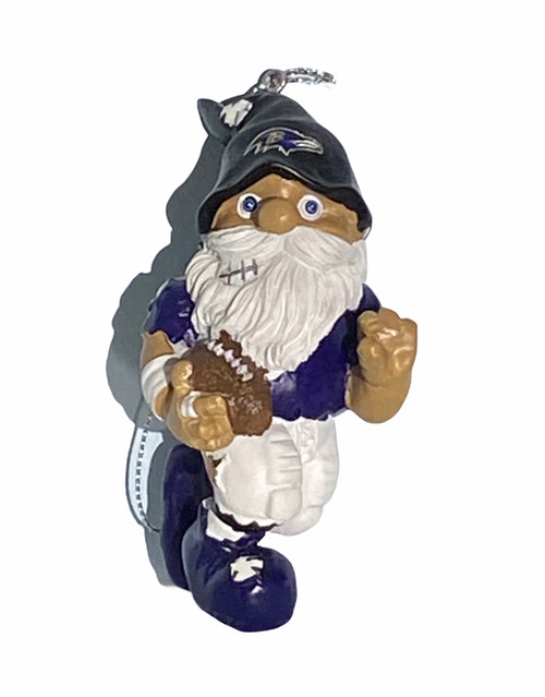 Baltimore Ravens NFL Rushing Gnome Christmas Ornament