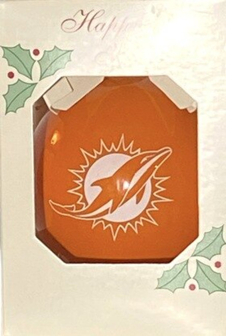 Miami Dolphins NFL Glass Ball Christmas Ornament Miami Dolphins NFL Glass Ball Christmas Ornament