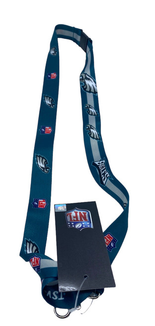 Philadelphia Eagles NFL Team Color Repeat Logos Lanyard Philadelphia Eagles NFL Team Color Repeat Logos Lanyard