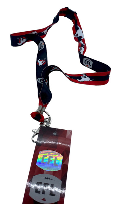Calgary Stampeders CFL Red Black Sublimated Lanyard Calgary Stampeders CFL Red Black Sublimated Lanyard