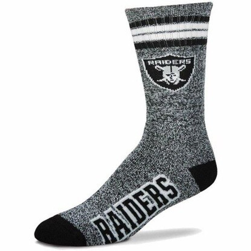 Oakland/Las Vegas Raiders NFL 4 Stripe Marbled Quarter-Length Socks Oakland/Las Vegas Raiders NFL 4 Stripe Marbled Quarter-Length Socks