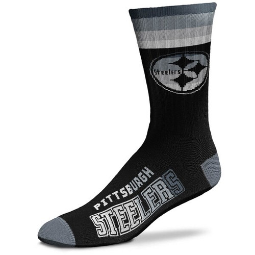 Pittsburgh Steelers NFL 4 Stripe Platinum  Quarter-Length Socks