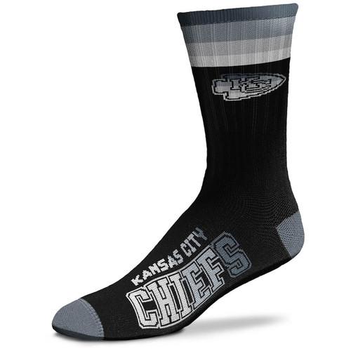 Kansas City Chiefs NFL 4 Stripe Platinum  Quarter-Length Socks Kansas City Chiefs NFL 4 Stripe Platinum  Quarter-Length Socks