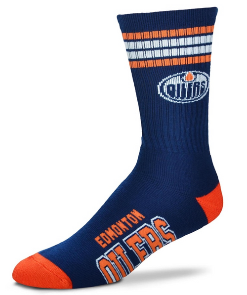 Edmonton Oilers NHL 4 Stripe Deuce  Quarter-Length Socks