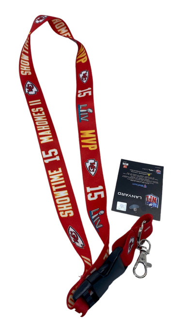 Patrick Mahomes Kansas City Chiefs Showtime Super Bowl MVP Lanyard with Detachable Buckle 1 Inch Patrick Mahomes Kansas City Chiefs Showtime Super Bowl MVP Lanyard with Detachable Buckle 1 Inch