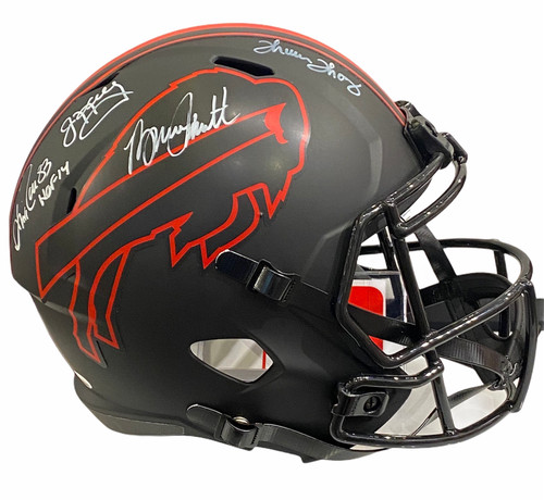 Bruce Smith Jim Kelly Andre Reed Thurman Thomas  Buffalo Bills Autographed  Eclipse Speed Replica Helmet
