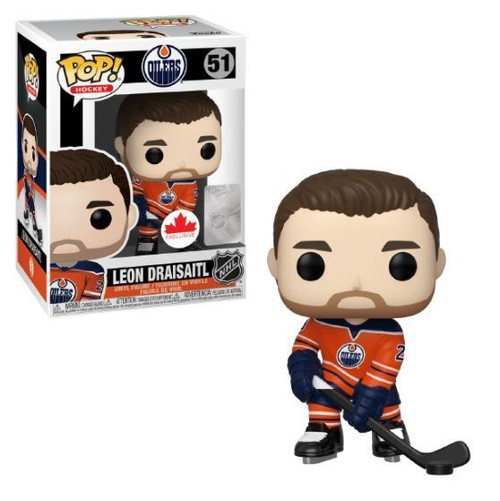 Leon Draisaitl #51 Edmonton Oilers Orange Jersey NHL Grosnor Exclusive Funko Pop