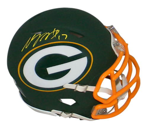 Davante Adams Green Bay Packers Autographed Amp Speciality Mini Speed Football Helmet
